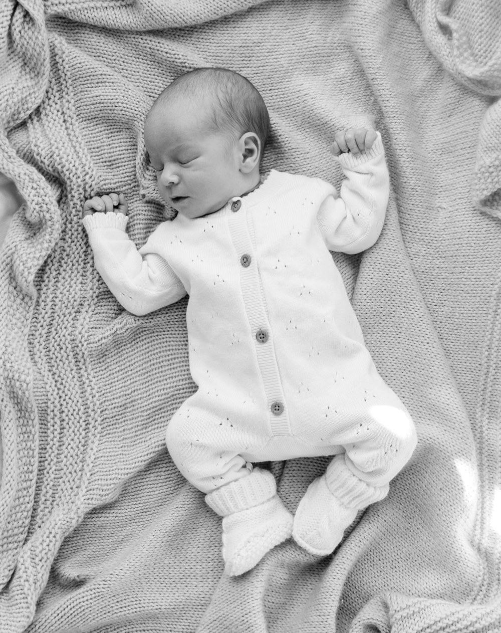 A newborn, moments into life